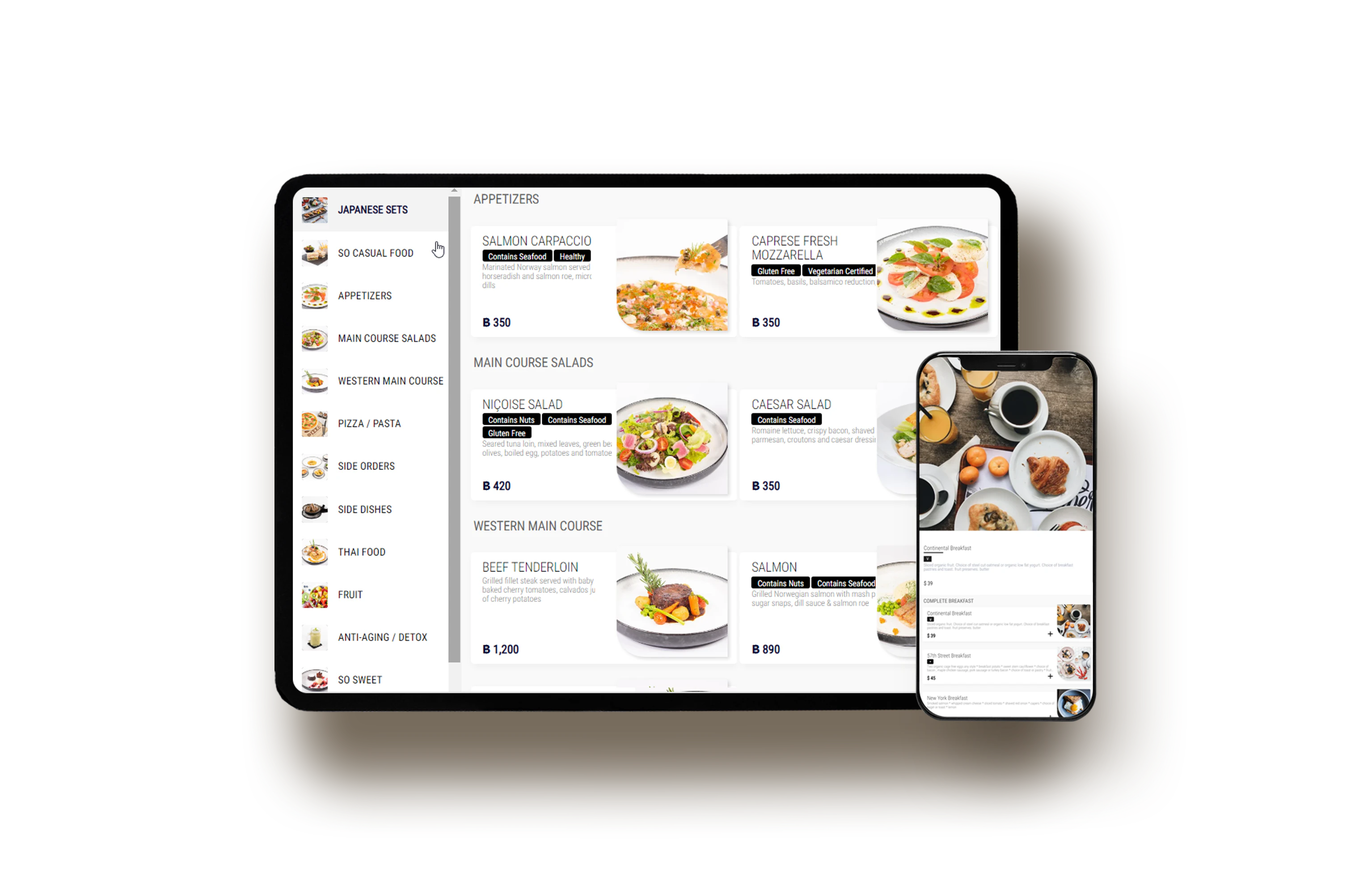 screenshot of Aigens Ordering